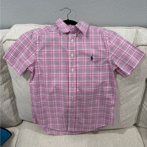 Ralph Lauren Pink Checkered Boys Shirt